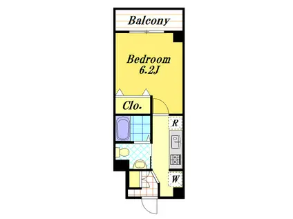 PALACE(1K/1階)の間取り写真