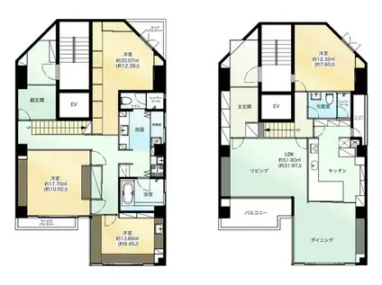 EX GARDEN(4LDK/4階)の間取り写真