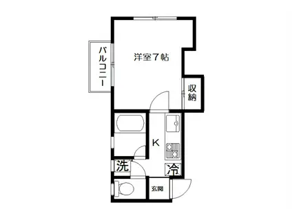 ネオゼフィール(1K/3階)の間取り写真