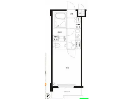 ルーブル板橋泉町壱番館(1K/4階)の間取り写真