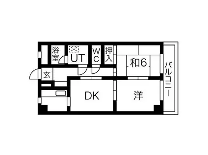 藤二番館(2LDK/2階)の間取り写真