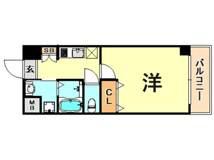 アドバンス神戸グルーブ(1K/9階)の間取り写真