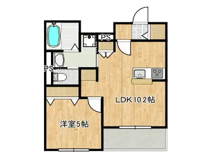 ZENゼン(1LDK/1階)の間取り写真