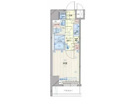 ルーブル羽田西(1K/9階)の間取り写真