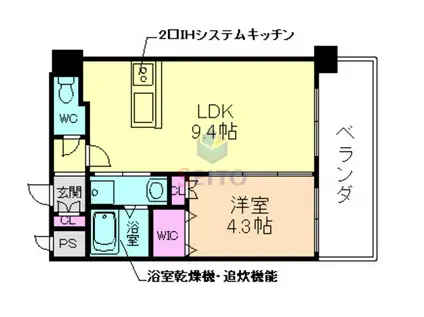 LANI TOYONAKA(1LDK/5階)の間取り写真