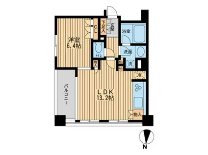 プロスペクト森下(1LDK/8階)の間取り写真