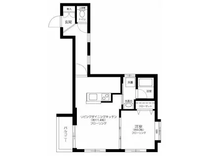 BLESS SETAGAYA(1LDK/1階)の間取り写真