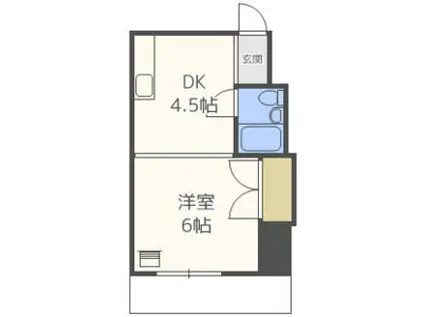 コーポ幌北(1DK/5階)の間取り写真