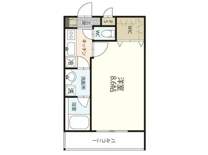 BASE学南町(1K/3階)の間取り写真