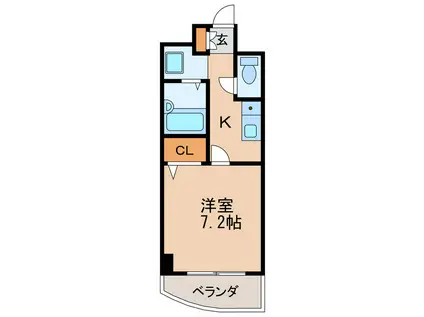 H. B SHIMIZU(1K/3階)の間取り写真