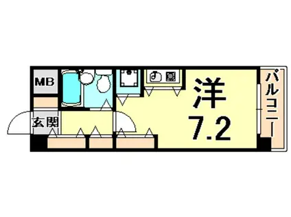 ルモンド西宮(ワンルーム/5階)の間取り写真