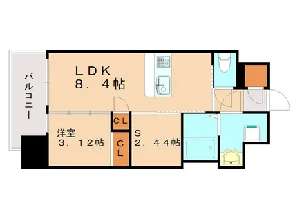 サードプレイス吉塚駅前(1SLDK/9階)の間取り写真