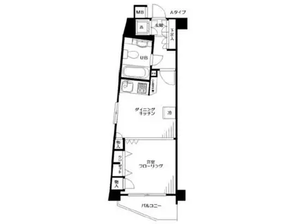 日神パレステージ西池袋公園(1K/10階)の間取り写真