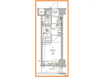 AXAS板橋本町III(1K/4階)の間取り写真