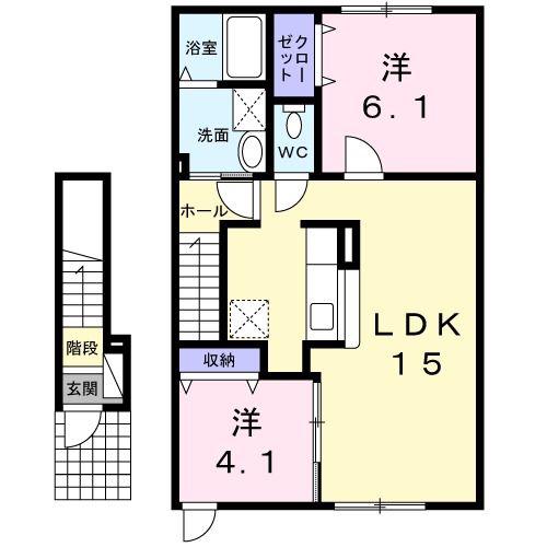 YS MORE(2LDK/2階)の間取り写真