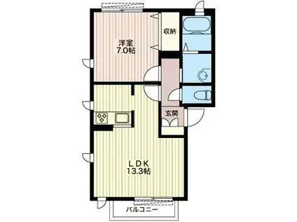 シャーメゾン広尾(1LDK/1階)の間取り写真