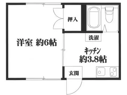 ハートパレス十条(1K/1階)の間取り写真