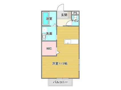 グランパルフェ(1K/2階)の間取り写真