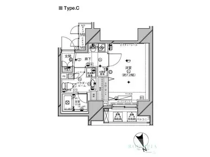 メインステージ西荻窪II(1K/4階)の間取り写真