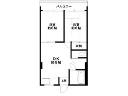 第二プロスパーハウスニムラ(2DK/1階)の間取り写真