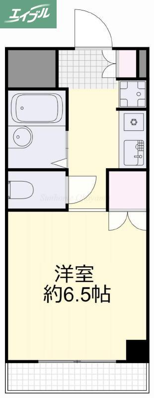 リアライズ西之町(1K/4階)の間取り写真