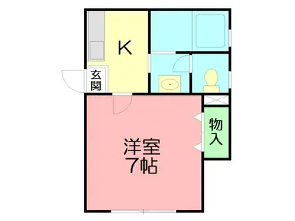 コートアベニュー(1K/1階)の間取り写真