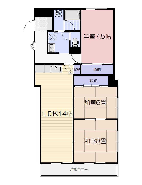 プレジデント後楽園(3LDK/6階)の間取り写真