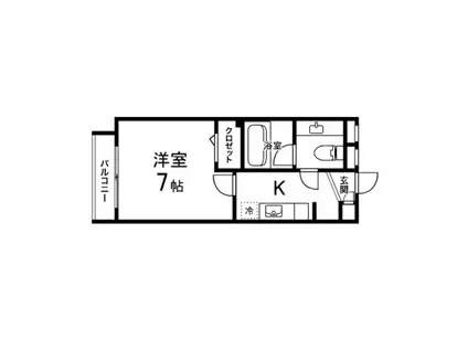 GRANDEシエナ本町(1K/4階)の間取り写真