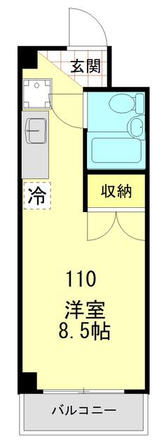 カーサ錦糸町(ワンルーム/1階)の間取り写真