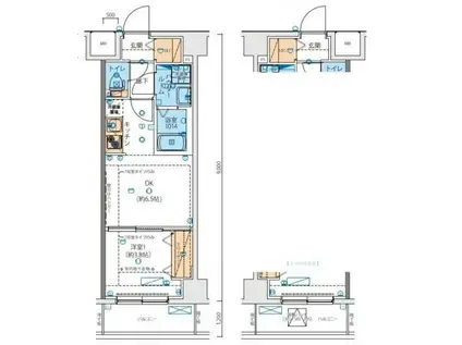 リヴシティ西川口四番館(1DK/4階)の間取り写真
