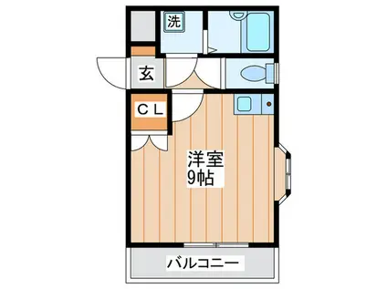 SILENT錦(ワンルーム/2階)の間取り写真