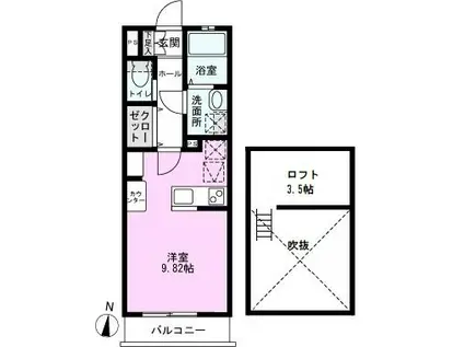 FRIEND AVANZAR(ワンルーム/2階)の間取り写真