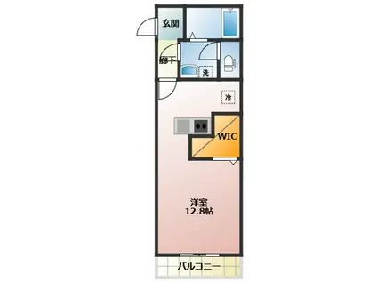ミヤビヒルズ桜台(1LDK/1階)の間取り写真