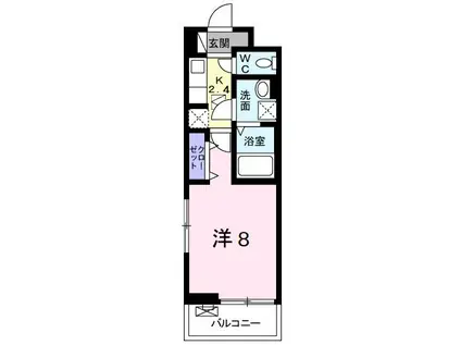 J・J・T II(1K/1階)の間取り写真