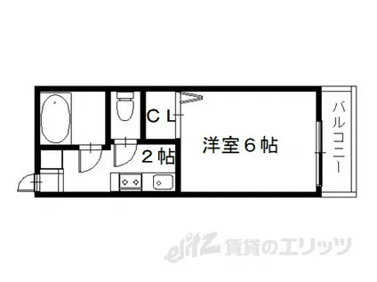 コーポポロウニア(1K/2階)の間取り写真