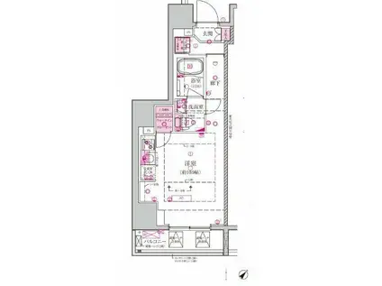 ベルシード西巣鴨(ワンルーム/8階)の間取り写真