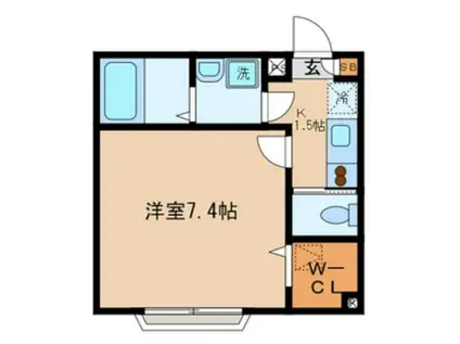 LE PREMIER HOUEI(1K/1階)の間取り写真