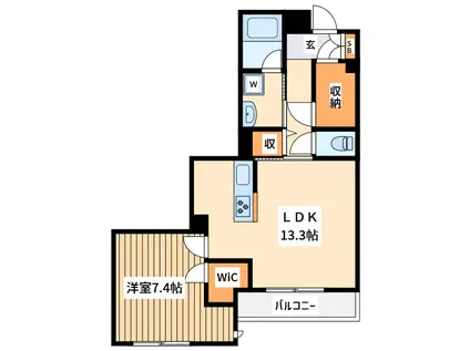 リラフォートタカマツ(1LDK/2階)の間取り写真