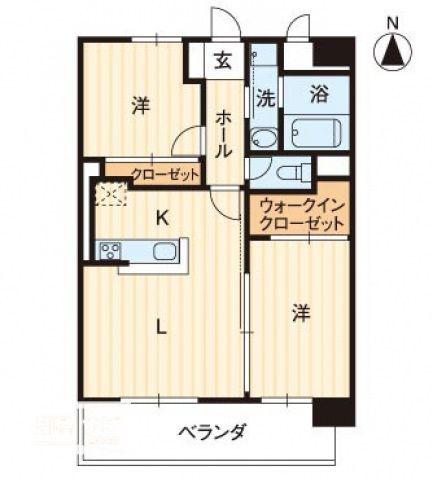 アルファレガロ高松駅前(2LDK/7階)の間取り写真