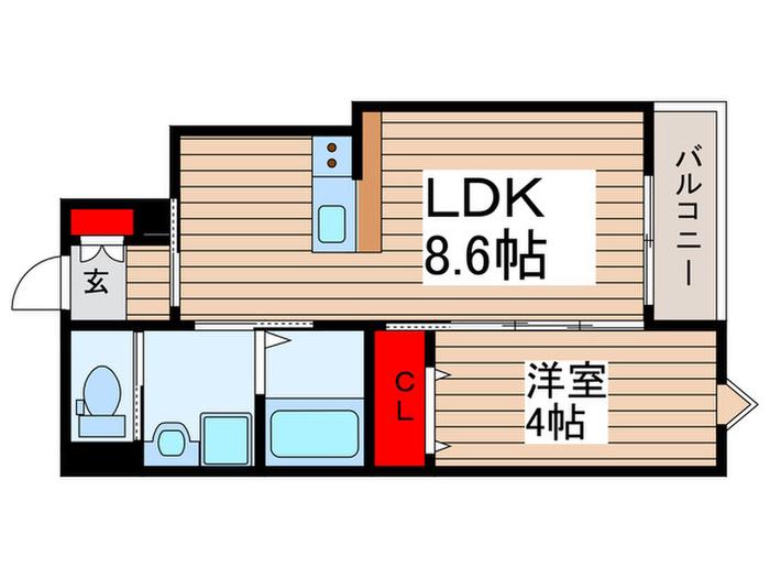 ROBOT HOME 東所沢IV(1LDK/3階)の間取り写真