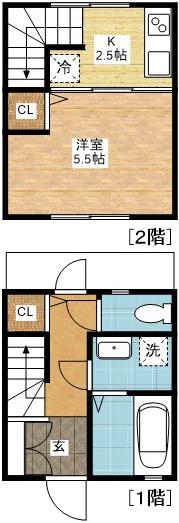 SIGNPOST十人町 A棟(1K/1階)の間取り写真