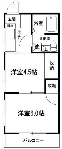 HIKARIマンション(2K/3階)の間取り写真