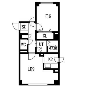  グランドティトンN32 (1LDK/4階)の間取り写真