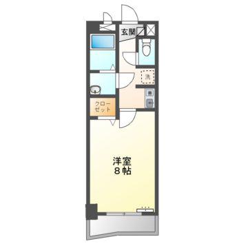 ロジュマンプラティーク(1K/4階)の間取り写真