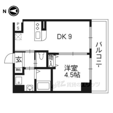 ARTICLES(1DK/5階)の間取り写真
