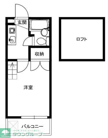 ホワイトハウス一番館(1K/2階)の間取り写真