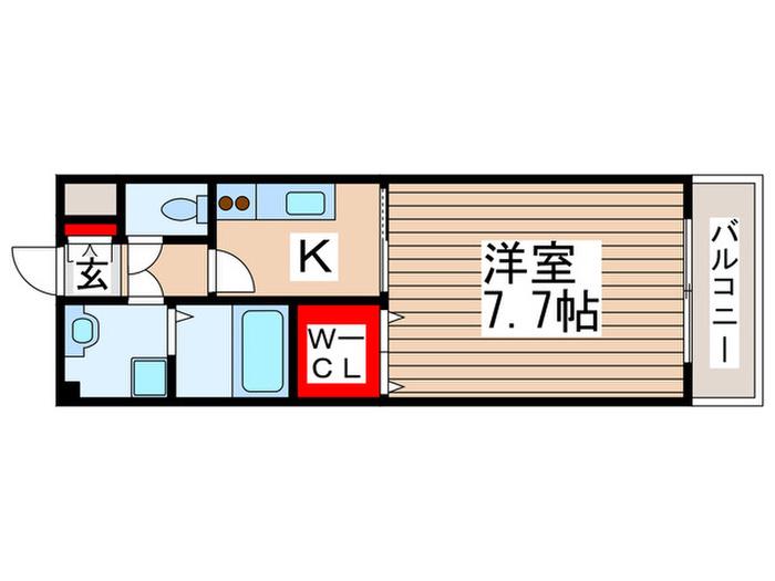 ラフィーヌ・昴II(1K/2階)の間取り写真