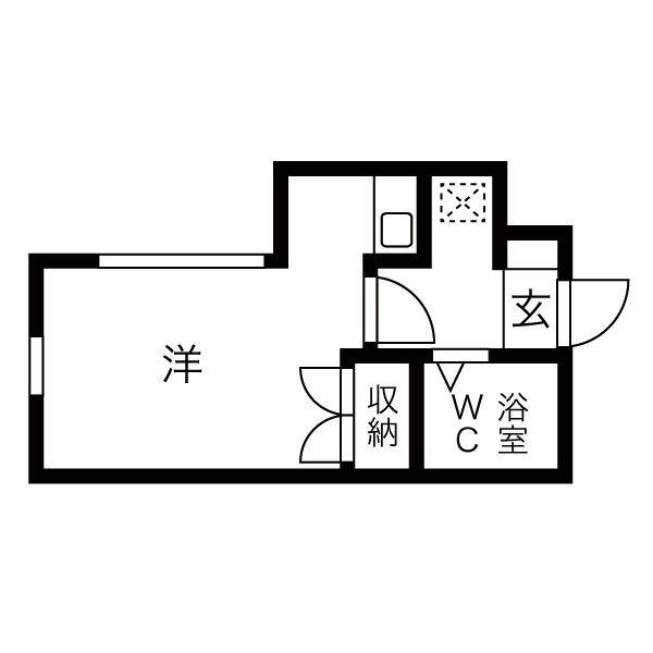 RX神宮前(ワンルーム/1階)の間取り写真