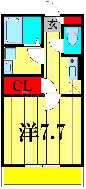 CEREZO五香(1K/2階)の間取り写真