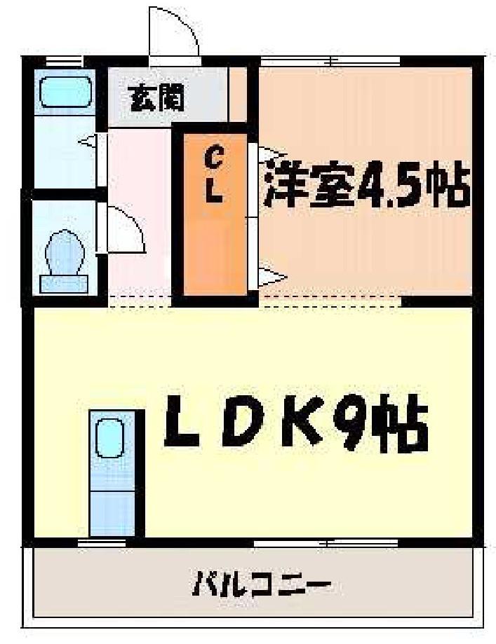 Fメゾン堀田(1LDK/2階)の間取り写真
